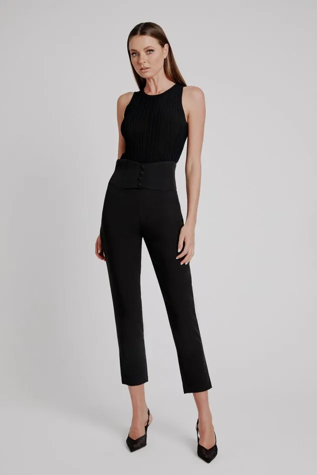 Women Pants Bardot Corset Pant In Black Black