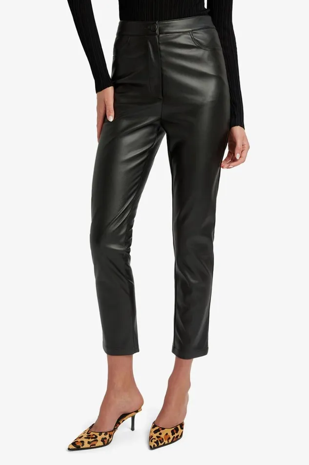 Women Pants Bardot Pearson Vegan Leather Pant In Black Black Women Pants Bardot Pearson Vegan Leather Pant In Black Black