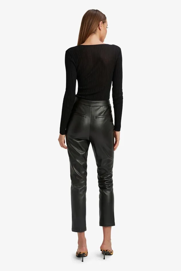 Women Pants Bardot Pearson Vegan Leather Pant In Black Black Women Pants Bardot Pearson Vegan Leather Pant In Black Black