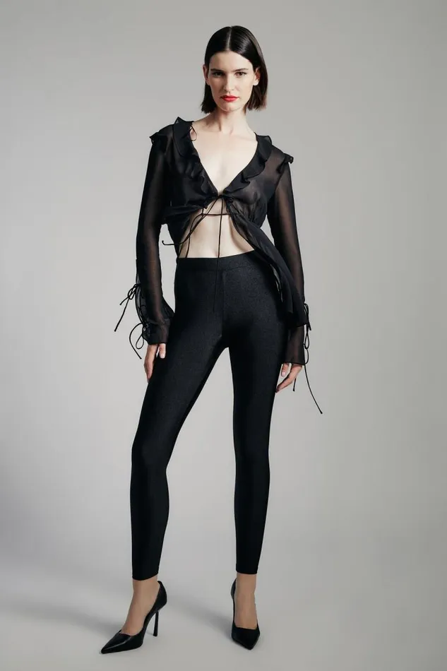 Women Pants Bardot Roller Legging In Black Black