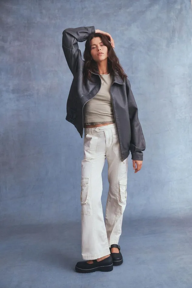 Women Pants Cotton On Bootleg Cargo Pant Porcelain