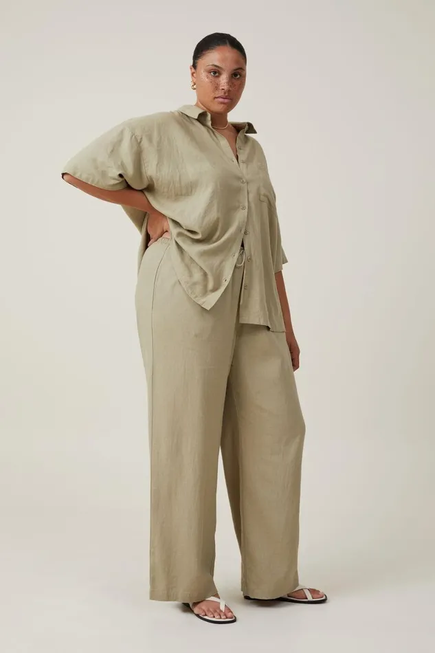 Women Pants Cotton On Haven Wide Leg Pant Desert Sage