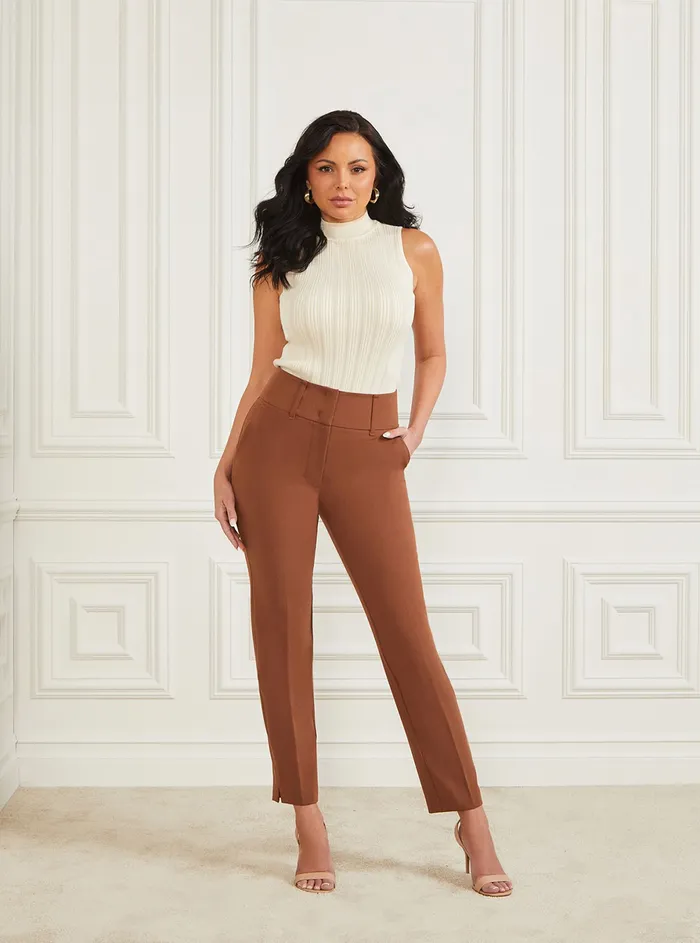 Women Pants GUESS Marciano Brown Shelly Pants Women Pants GUESS Marciano Brown Shelly Pants