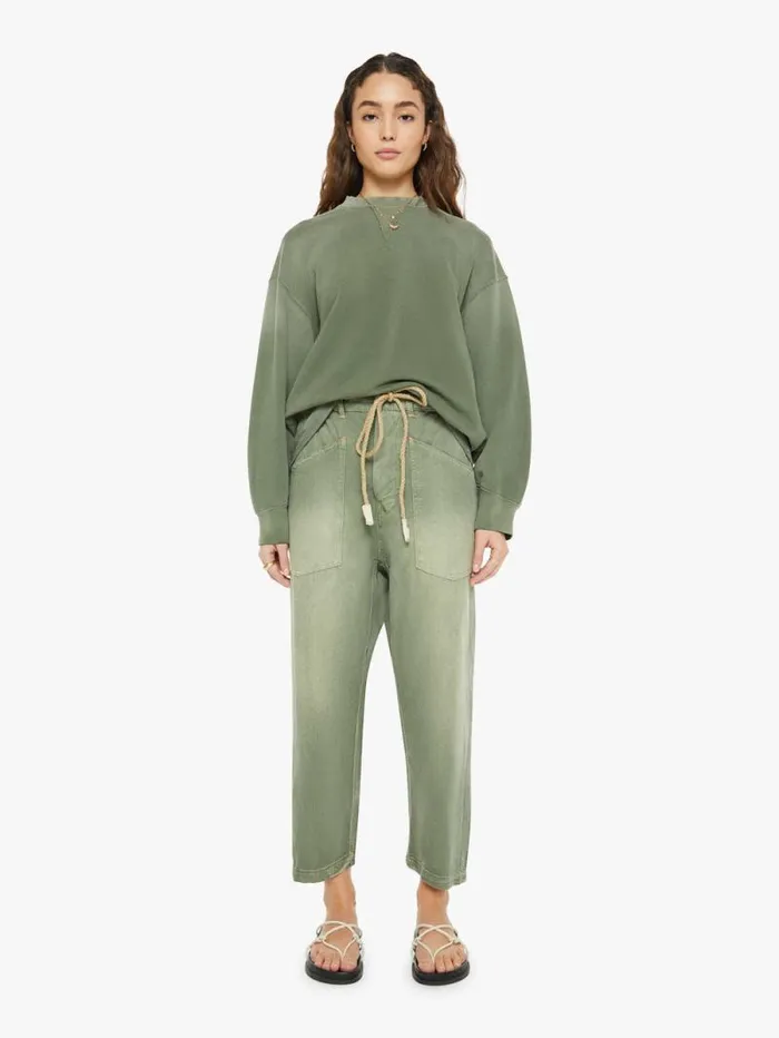 Women Pants Mother Denim P63 Fatigue Pant Green medium