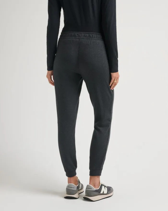 Women Pants TravisMathew CLOUD FLEECE JOGGER Heather Black