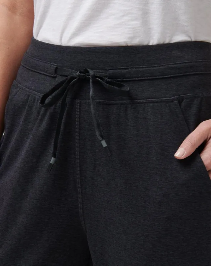 Women Pants TravisMathew MOVEKNIT TIE JOGGER Heather Black Women Pants TravisMathew MOVEKNIT TIE JOGGER Heather Black