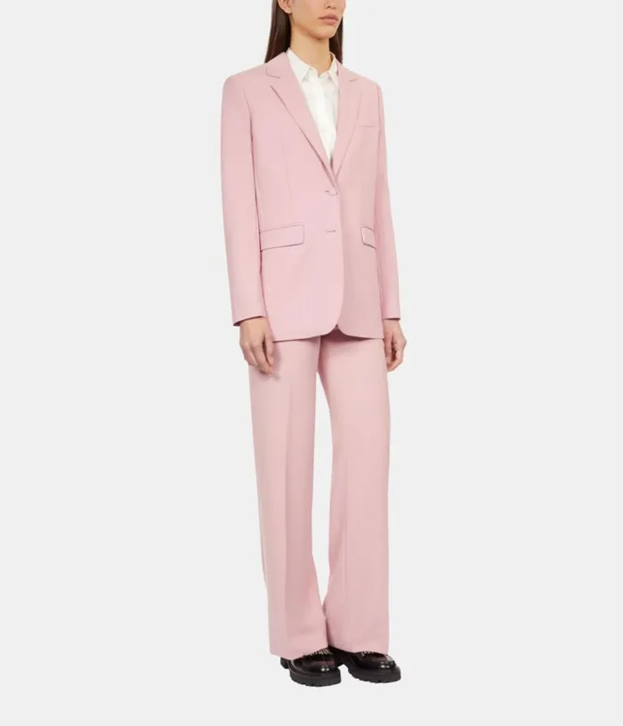 Women Pink Woolblend Suit Jacket THE KOOPLES Blazers and Suits