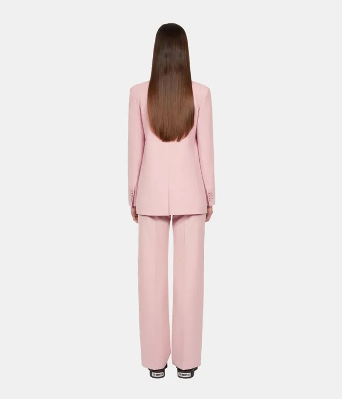 Women Pink Woolblend Suit Jacket THE KOOPLES Blazers and Suits