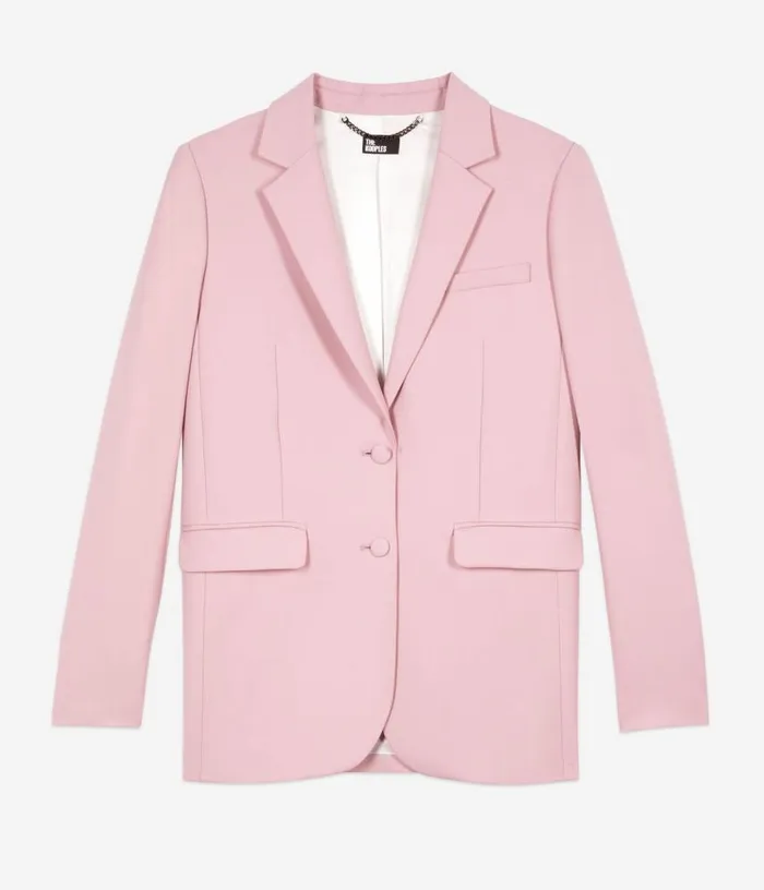Women Pink Woolblend Suit Jacket THE KOOPLES Blazers and Suits