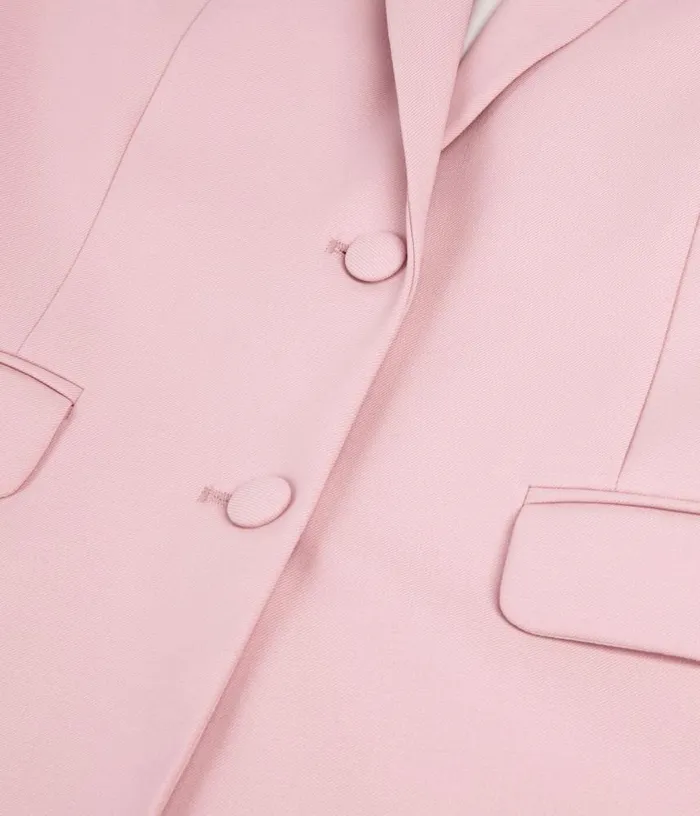 Women Pink Woolblend Suit Jacket THE KOOPLES Blazers and Suits