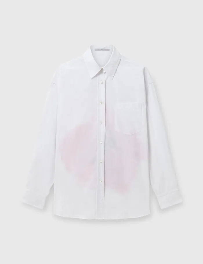 Women Poppy Print Panel Shirt White Stella McCartney Shirts And Tops