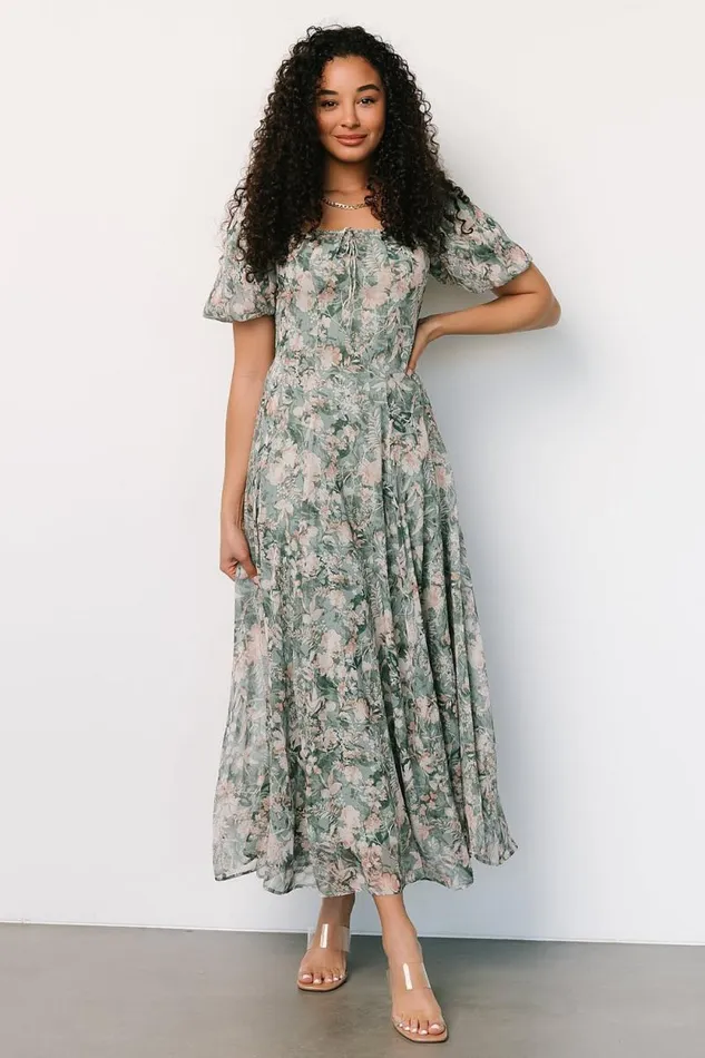 Women Raelynn Maxi Dress Sage Floral Baltic Born Maxi Dresses
