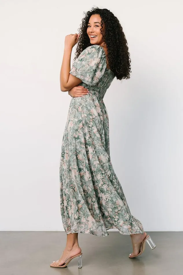 Women Raelynn Maxi Dress Sage Floral Baltic Born Maxi Dresses