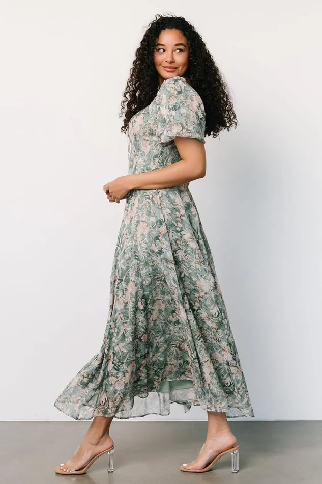Women Raelynn Maxi Dress Sage Floral Baltic Born Maxi Dresses