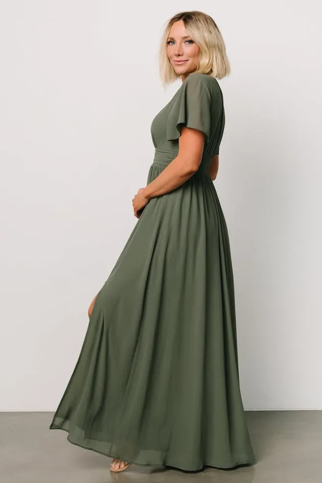 Women Ramona Maxi Dress Dark Sage Baltic Born The Guest Edit