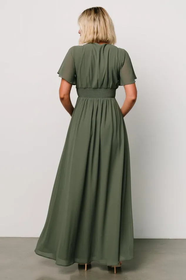 Women Ramona Maxi Dress Dark Sage Baltic Born The Guest Edit