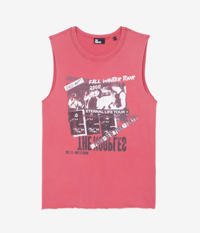 Women Red Eternal Life Tour Serigraphy Tank Top THE KOOPLES Tshirts
