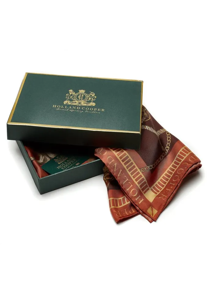 Women Regal Horse Silk Scarf Caramel Holland Cooper Scarves