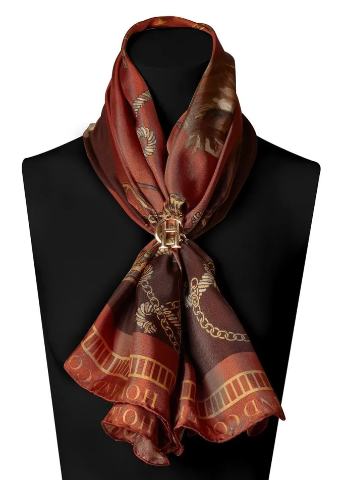 Women Regal Horse Silk Scarf Caramel Holland Cooper Scarves