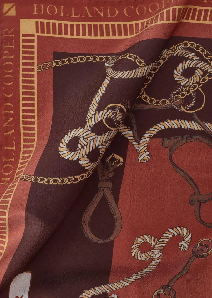Women Regal Horse Silk Scarf Caramel Holland Cooper Scarves