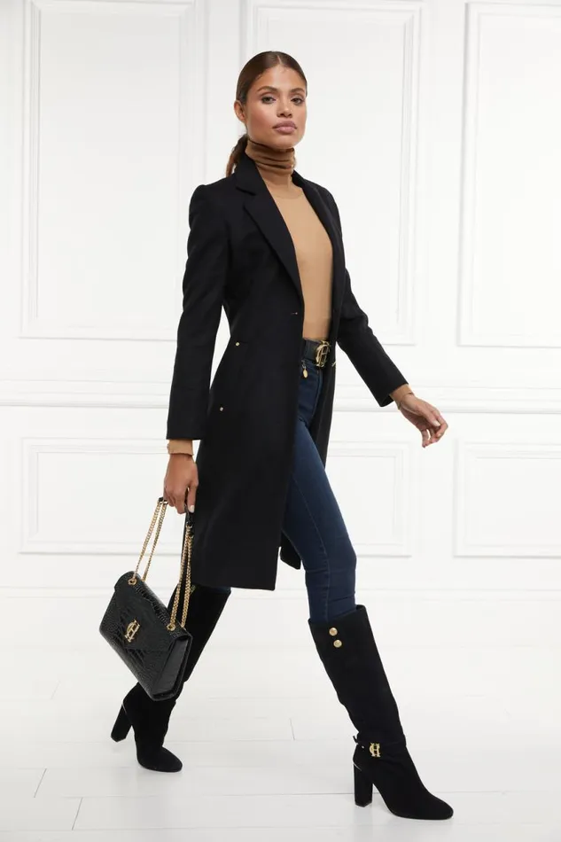 Women Regency Coat Soft Black Holland Cooper Tailoring