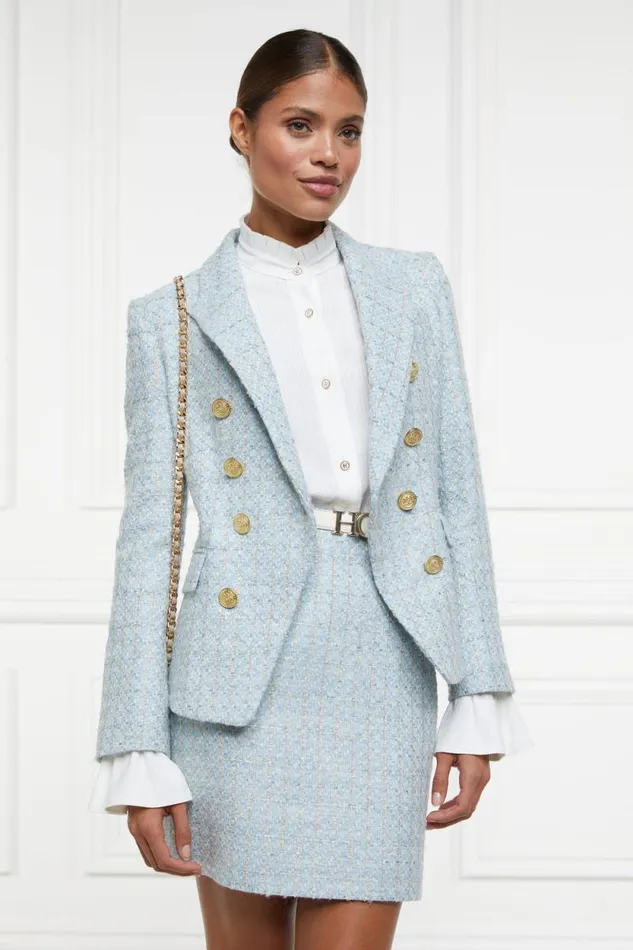 Women Regency Skirt Sky Blue Boucle Holland Cooper Dresses Women Regency Skirt Sky Blue Boucle Holland Cooper Dresses