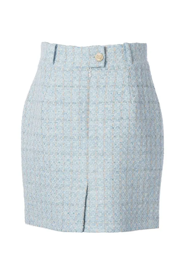 Women Regency Skirt Sky Blue Boucle Holland Cooper Dresses Women Regency Skirt Sky Blue Boucle Holland Cooper Dresses