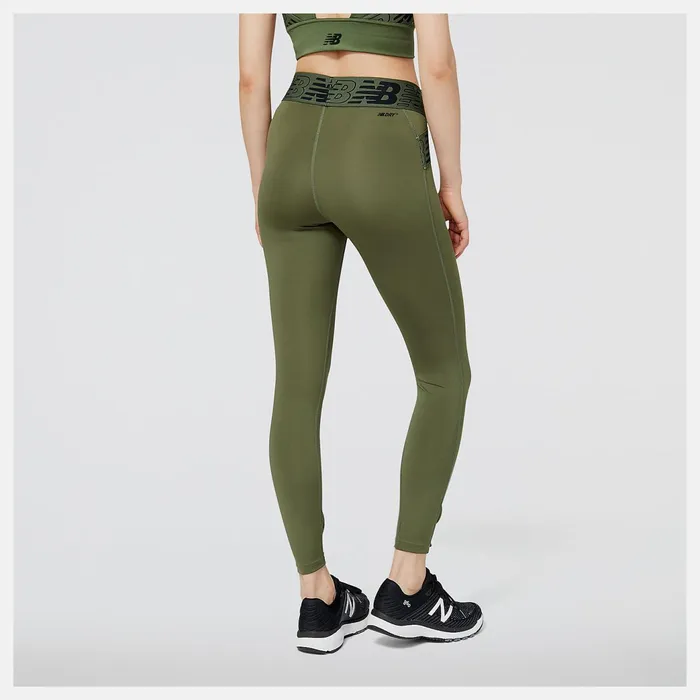 Women Relentless Crossover High Rise 78 Tight Deep Olive Green New Balance Pants and Leggings Women Relentless Crossover High Rise 78 Tight Deep Olive Green New Balance Pants and Leggings