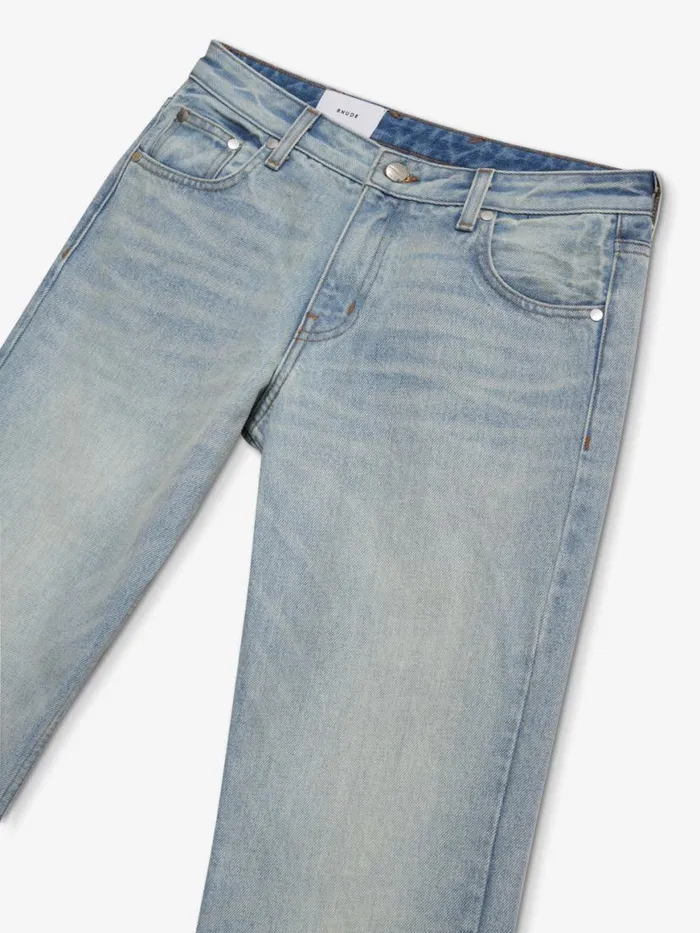 Women Rhude Bottoms LOWWAIST FLARE DENIM Light Indigo