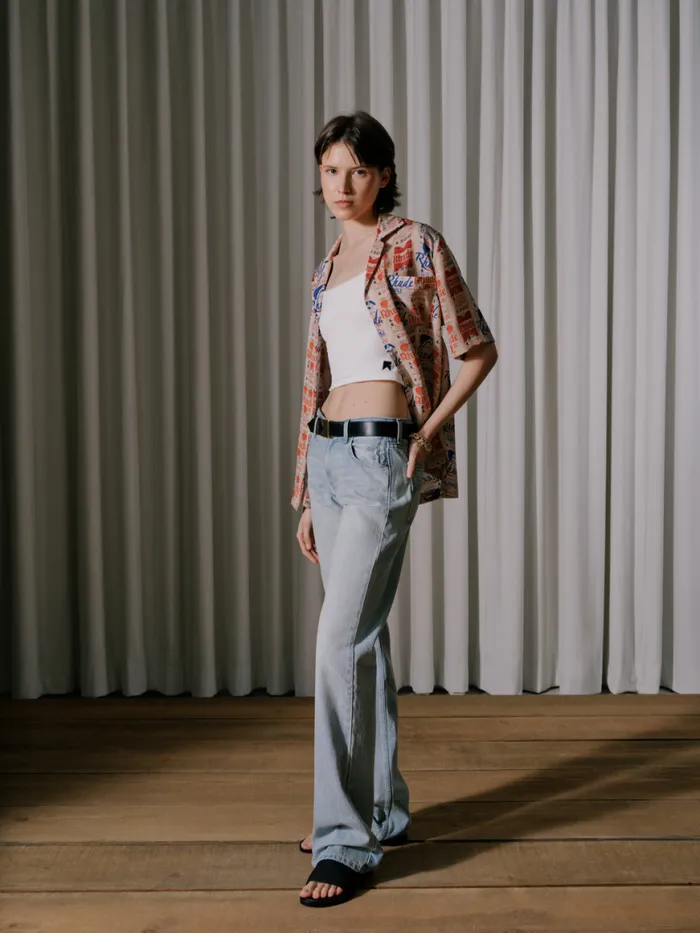 Women Rhude Bottoms LOWWAIST FLARE DENIM Light Indigo