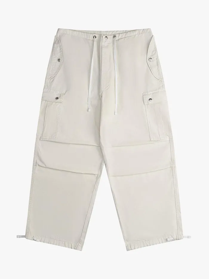 Women Rhude Bottoms WASHED PARACHUTE PANT Off White