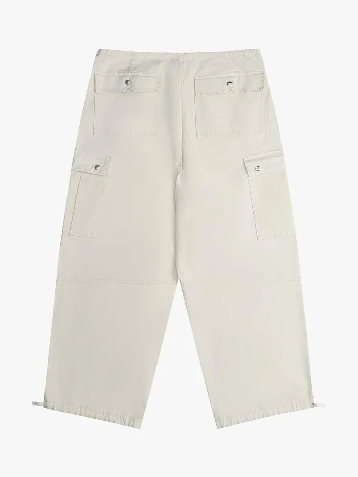 Women Rhude Bottoms WASHED PARACHUTE PANT Off White