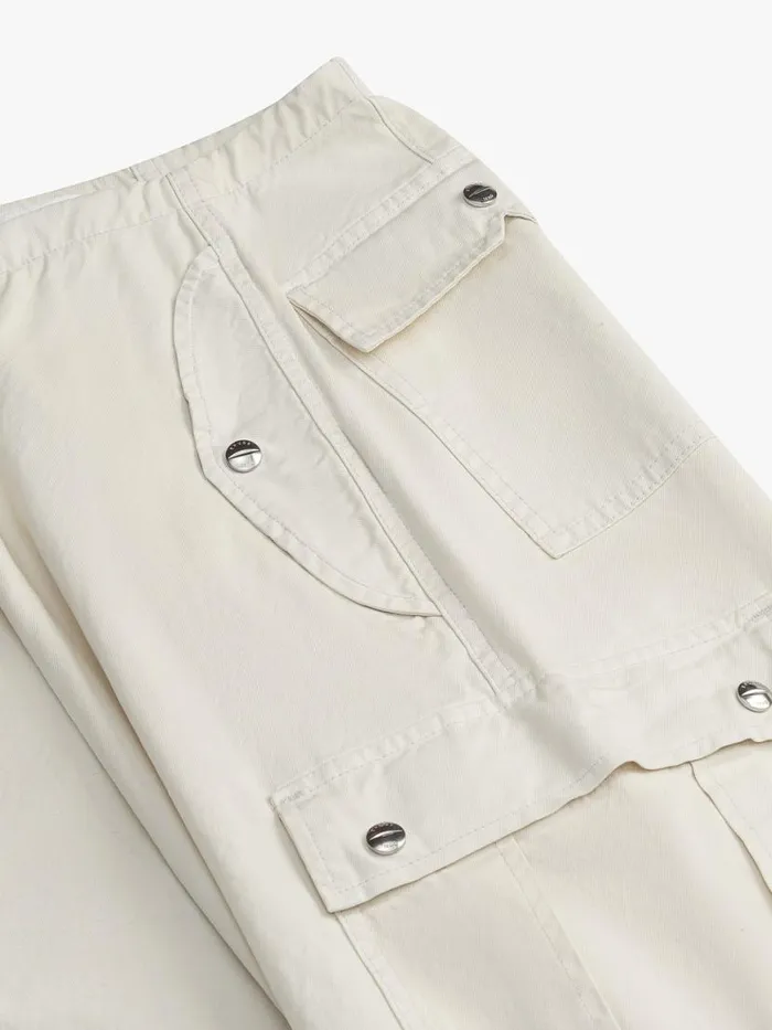 Women Rhude Bottoms WASHED PARACHUTE PANT Off White