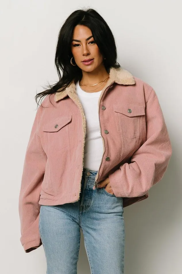 Women Ridley Corduroy Jacket Pink Baltic Born Outerwear