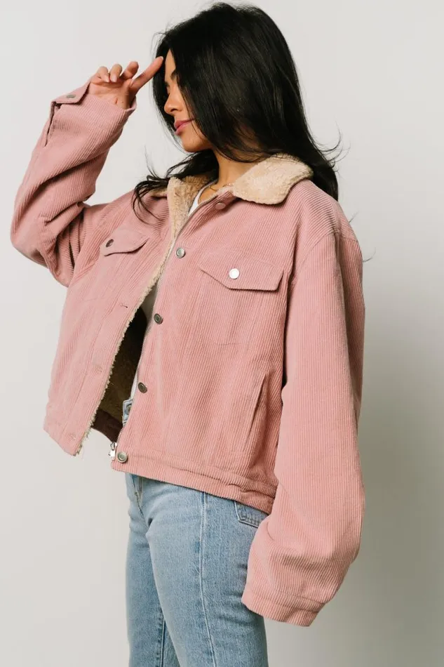 Women Ridley Corduroy Jacket Pink Baltic Born Outerwear