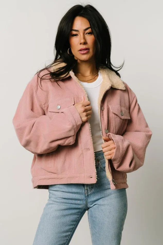 Women Ridley Corduroy Jacket Pink Baltic Born Outerwear