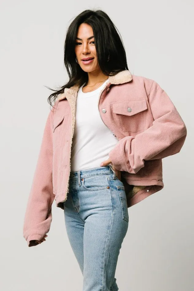 Women Ridley Corduroy Jacket Pink Baltic Born Outerwear