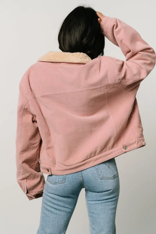 Women Ridley Corduroy Jacket Pink Baltic Born Outerwear