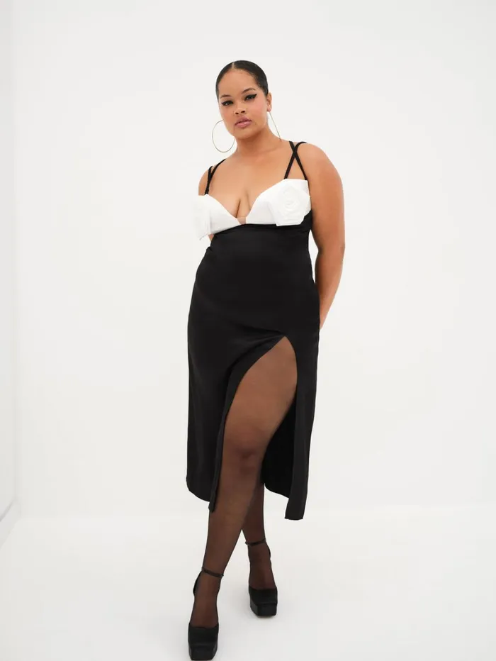 Women Rita Midi Dress Black For Love and Lemons Dresses