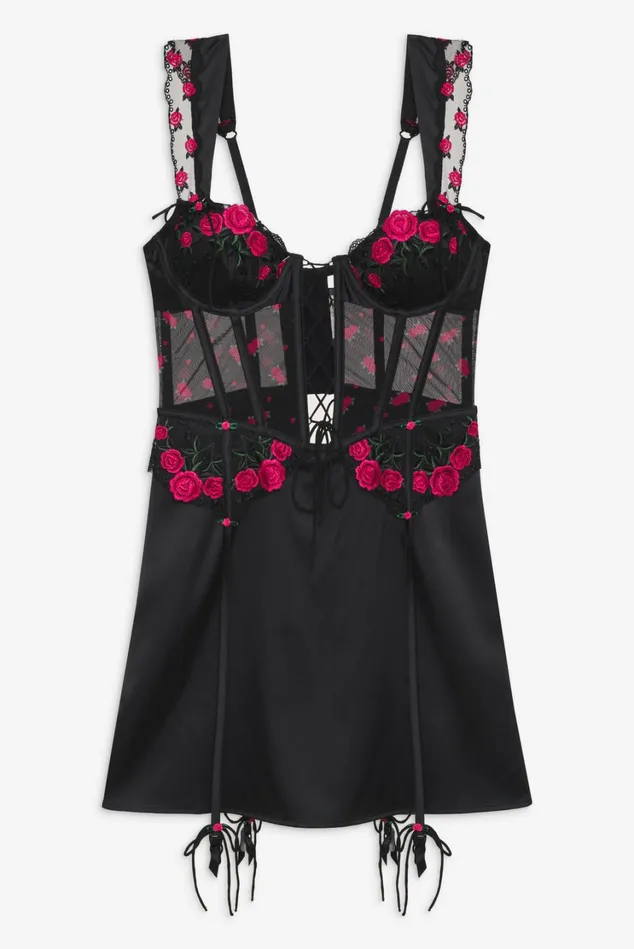 Women Roja Slip Dress Black For Love and Lemons Lingerie