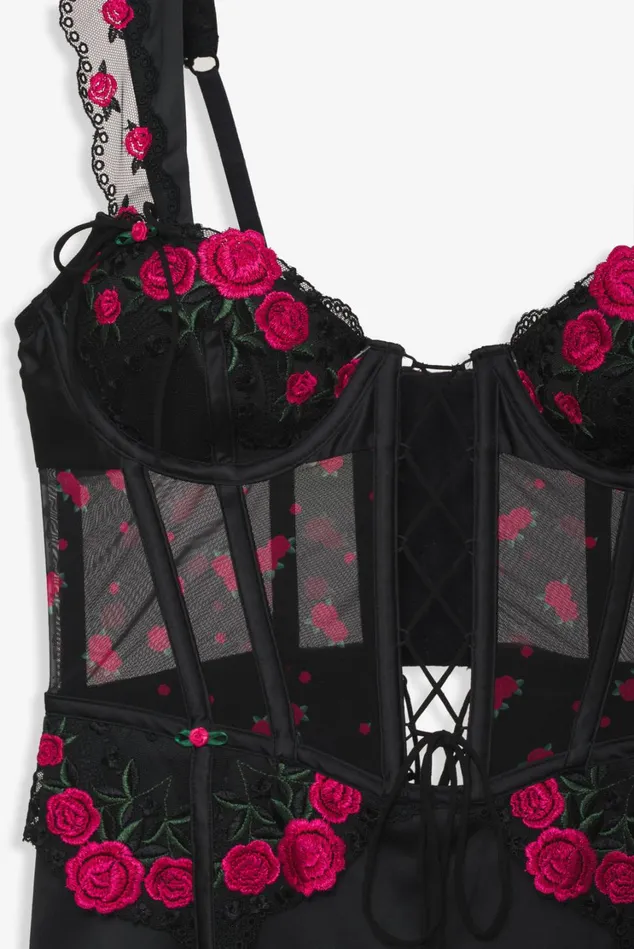 Women Roja Slip Dress Black For Love and Lemons Lingerie