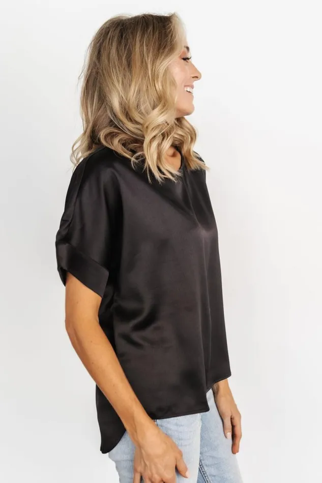 Women Rory Satin Top Black Baltic Born Blouses and Shirts Women Rory Satin Top Black Baltic Born Blouses and Shirts