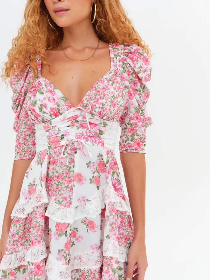 Women Rosalyn Mini Dress Pink For Love and Lemons Dresses