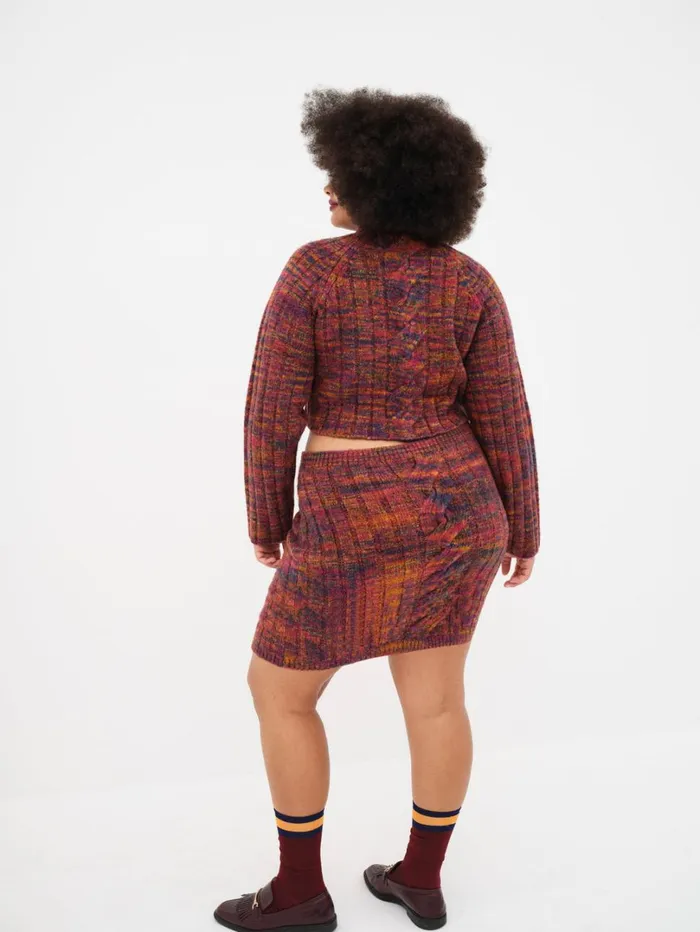 Women Ruby Mini Skirt Brown For Love and Lemons Knitwear