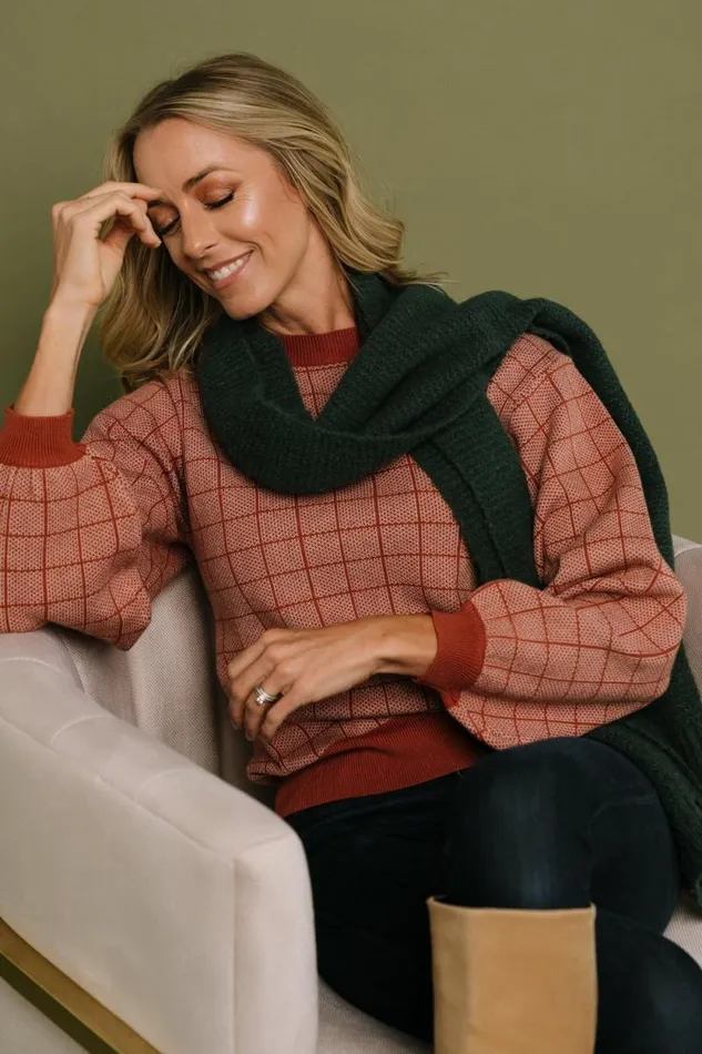 Women Ryland Bubble Sleeve Sweater Rust Baltic Born Sweaters
