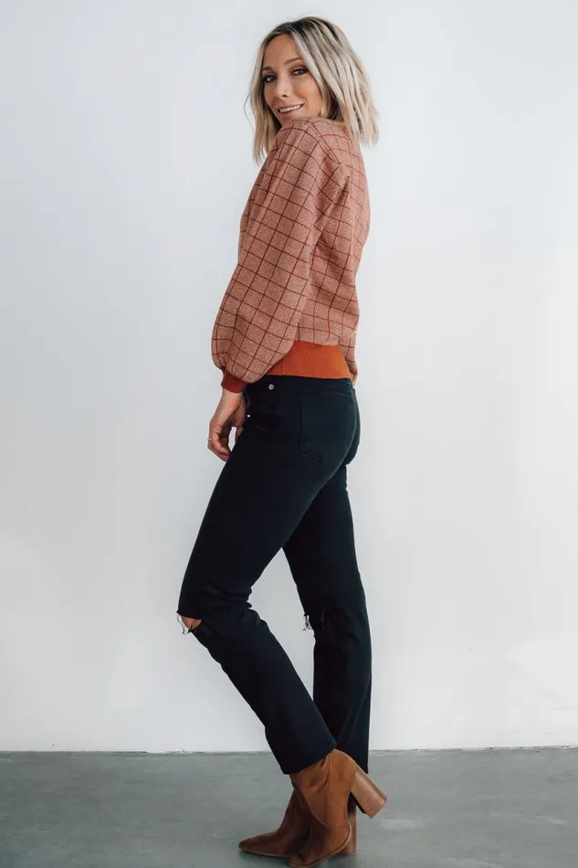 Women Ryland Bubble Sleeve Sweater Rust Baltic Born Sweaters