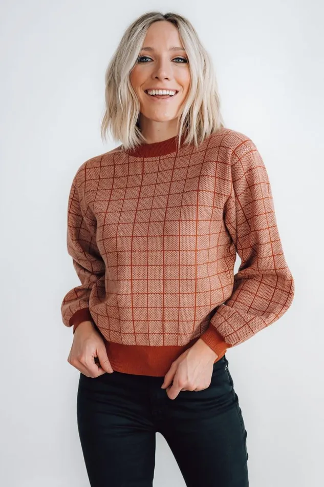 Women Ryland Bubble Sleeve Sweater Rust Baltic Born Sweaters