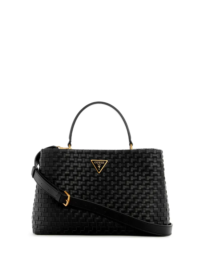 Women Satchel GUESS Black Lisbet Satchel Bag