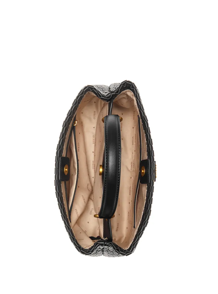Women Satchel GUESS Black Lisbet Satchel Bag Women Satchel GUESS Black Lisbet Satchel Bag