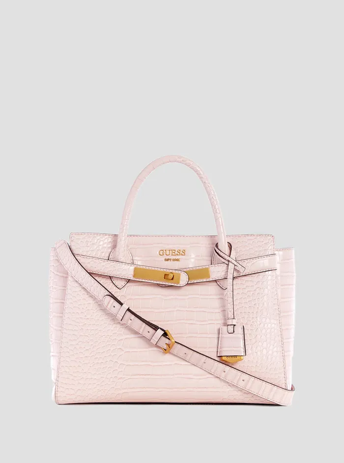 Women Satchel GUESS Pale Rose Enisa High Society Satchel